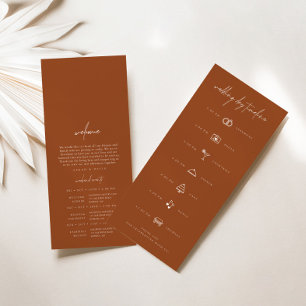 Carte Terracotta Elegant Moderne Mariage Événements Cale