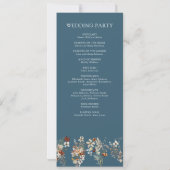 Carte Terracotta Fleur sauvage Dusty Blue Wedding Progra (Dos)