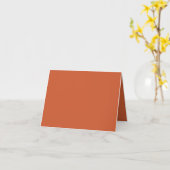 Carte Terracotta Orange Solide Couleur Chaleureuse & Con (Fleur jaune)
