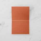 Carte Terracotta Orange Solide Couleur Chaleureuse & Con (Intérieur)
