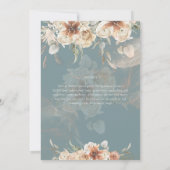 Carte Terracotta Pampas Grass BOHO Mariage (Dos)