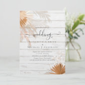 Carte Terracotta Pampas Mariage Tropical Grass (Debout devant)