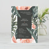 Carte Terracotta sauge vert feuillage tropical mariage (Debout devant)