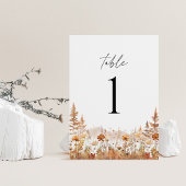 Carte Terracotta Wildflower Mountain Table Numbers