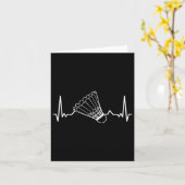 Carte Terrain de badminton Sport Battement de coeur Badm (Fleur jaune)