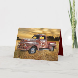 Carte Terrain de ferme de camions antiques Red