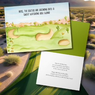 Carte Terrain de golf dans le désert pour l'anniversaire