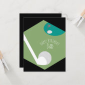 Carte Terrain de golf Joyeux anniversaire papa père gran (Devant/Arrière en situation)