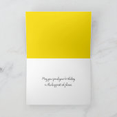 Carte Terrain de tournesol d'anniversaire (Intérieur)