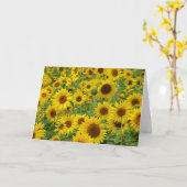 Carte Terrain de tournesol d'anniversaire (Fleur jaune)