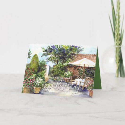 Carte Terrasse du Manor House aquarelle peinture (Devant)