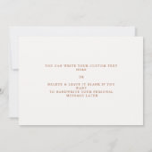 Carte Terre Cuite Rétro à ma mère le jour de mon mariage (Dos)