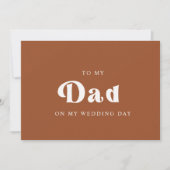 Carte Terre Cuite Rétro À mon père le jour de mon mariag (Devant)
