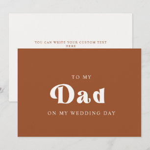 Carte Terre Cuite Rétro À mon père le jour de mon mariag
