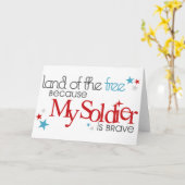 Carte Terre des Libres parce que mon soldat est courageu (Fleur jaune)