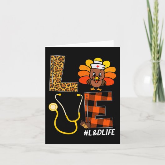 Carte Terre D'Infirmière Turquie Thanksgiving Day Love I (Devant)