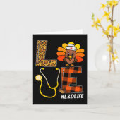 Carte Terre D'Infirmière Turquie Thanksgiving Day Love I (Fleur jaune)