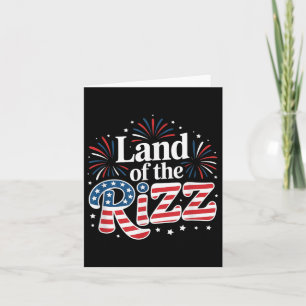 Carte Terre Du Rizz Funny Patriotic Day 4 juillet U