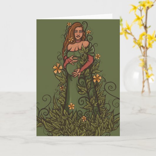 Carte Terre Mère déesse Druid (Fleur jaune)