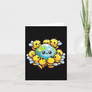 Carte Terre Monde Globe Abeille Kawaii Abeilles