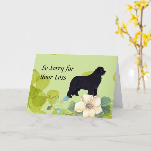 Carte Terre-Neuve - Design Feuille vert (Fleur jaune)