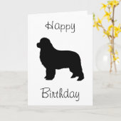 Carte Terre-Neuve Joyeux anniversaire (Fleur jaune)