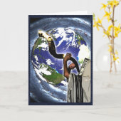 Carte Terre Rosh Hashanah (Fleur jaune)