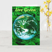 Carte Terre verte - conscience écologique (Fleur jaune)