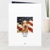 CARTE TERRIER AIREDALE     (Dos)