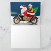 Carte Terrier Airedale Chien Noël Père Noël    (Intérieur)