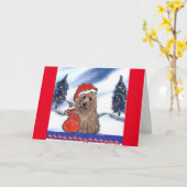 CARTE TERRIER AUSTRALIEN (Fleur jaune)