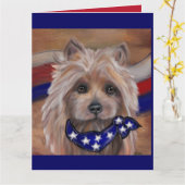 CARTE TERRIER AUSTRALIEN (Fleur jaune)