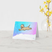 Carte Terrier Cairn Snow Runner (Fleur jaune)