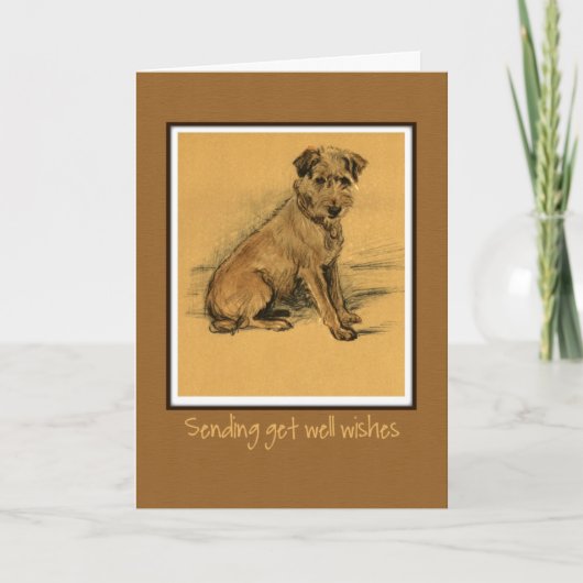 Carte Terrier Dog, Va Bien, Assis (Devant)