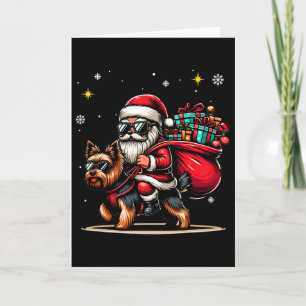 Carte Terrier du Yorkshire Noël drôle amateur de chien Y