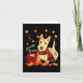 Carte Terrier écossais roux - Automne - Chocolat - Chaud (Devant)