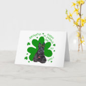 Carte Terrier Écossais St. Paddys Day (Fleur jaune)