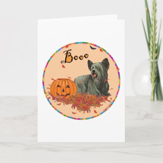 Carte Terrier Skye Halloween (Devant)