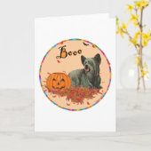 Carte Terrier Skye Halloween (Fleur jaune)