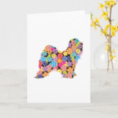 Carte Terrier tibétain (Fleur jaune)