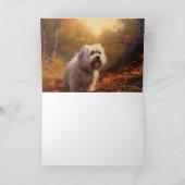 Carte Terrier tibétain à l'automne Feuilles automne Insp (Intérieur)