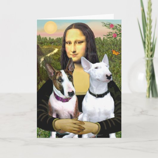 Carte Terriers Bull (Deux) - Mona Lisa (Devant)