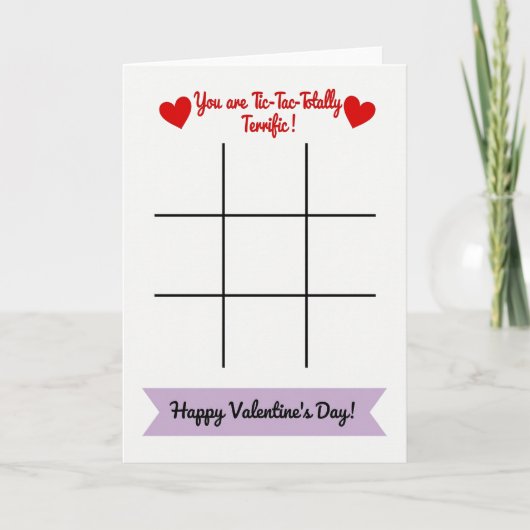Carte Terrific Valentine Tic Tac Toe Card (Devant)