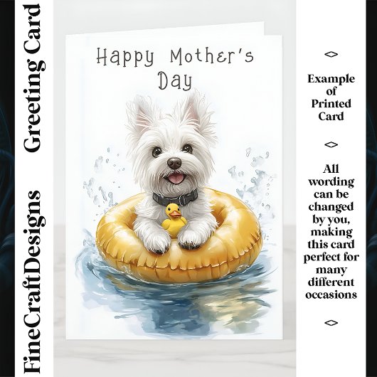 Carte Tervueren West Highland Terrier Nageant CV5 Mère P