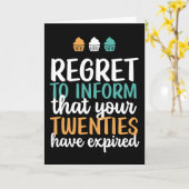 Carte Tes Années Ont Expiré Funny 30e Anniversaire (Fleur jaune)