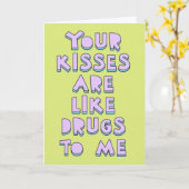 Carte Tes baisers sont comme de la drogue pour moi, décl (Fleur jaune)