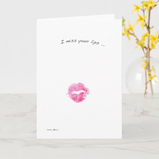 Carte Tes Lèvres Me Manquent (Fleur jaune)