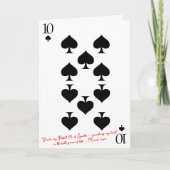 Carte T'es mon dix parfait 10 de pique valentin (Devant)