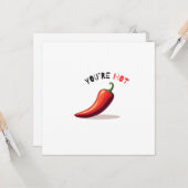 Carte T'es Verre à Shot Chilli Chaud (Devant/Arrière en situation)