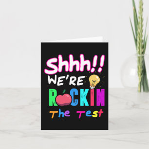 Carte Test Day Rock The Test Rainbow Enseignant étudiant